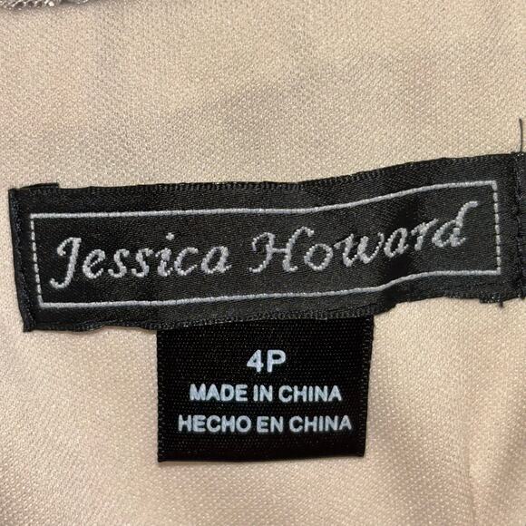 Jessica Howard Retro Champagne Sleeveless Lace Dress 4P Wedding Guest Dress - Picture 4 of 8